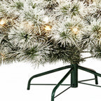 4.5' White Pre Lit Full Flocked Spruce Christmas Tree