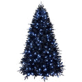 6' Black Pre Lit Full Spruce Christmas Tree