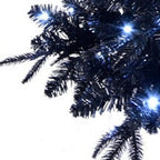 6' Black Pre Lit Full Spruce Christmas Tree