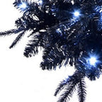 6' Black Pre Lit Full Spruce Christmas Tree