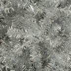 6' Silver Pre Lit Full Tinsel Christmas Tree