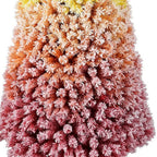 6' Forest Green Light Pink And Light Yellow Full Spruce Christmas Tree