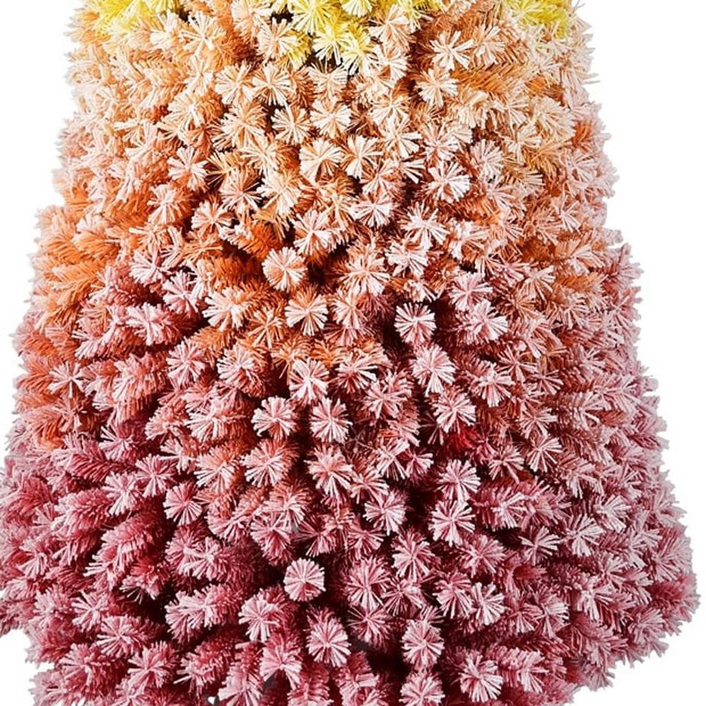 6' Rainbow Full Flocked Spruce Christmas Tree