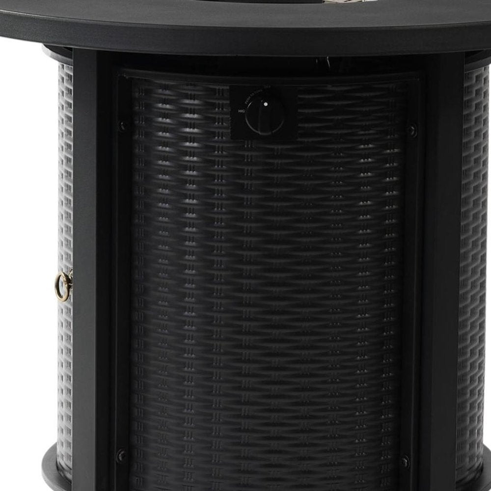 50000 BTU 32" Black Steel Propane Round Fire Pit