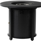 50000 BTU 32" Black Steel Propane Round Fire Pit