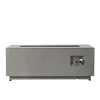 50000 BTU 42" Gray Steel Propane Rectangular Fire Pit With Cover