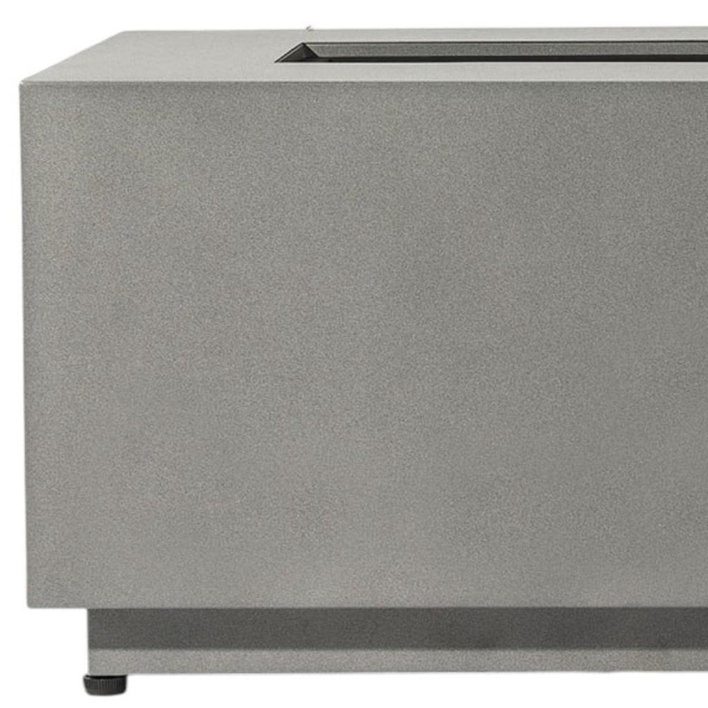 50000 BTU 42" Gray Steel Propane Rectangular Fire Pit With Cover