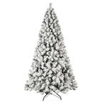 6' Pre Lit Full Flocked Spruce Christmas Tree