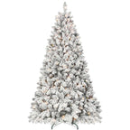 4' Pre Lit Full Flocked Spruce Christmas Tree