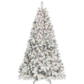 4' Pre Lit Full Flocked Spruce Christmas Tree