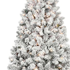4' Pre Lit Full Flocked Spruce Christmas Tree