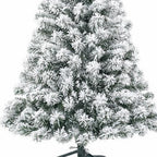 4' White Full Flocked Fir Christmas Tree With Decorations