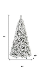 6' Full Flocked Pine Christmas Tree