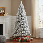 6' Full Flocked Pine Christmas Tree