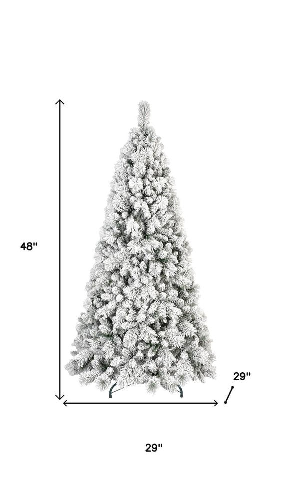 4' Full Flocked Pine Christmas Tree