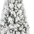 6' Full Flocked Pine Christmas Tree