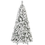 6' Pre Lit Full Flocked Fir Christmas Tree