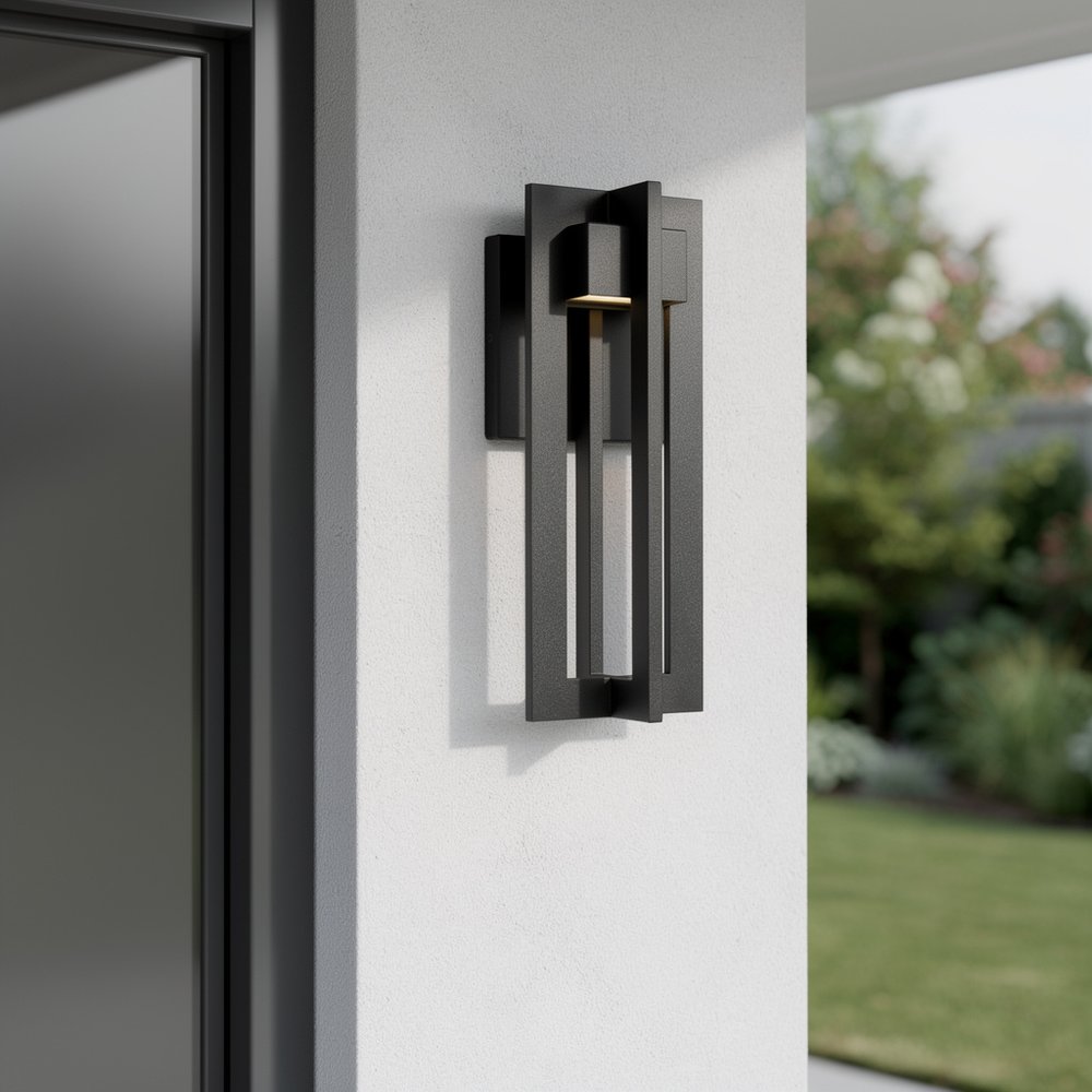 Black LED Dimmable Outdoor Hanging Light