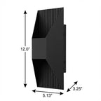 Black LED Dimmable Outdoor Hanging Light