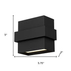 Black LED Dimmable Outdoor Hanging Light
