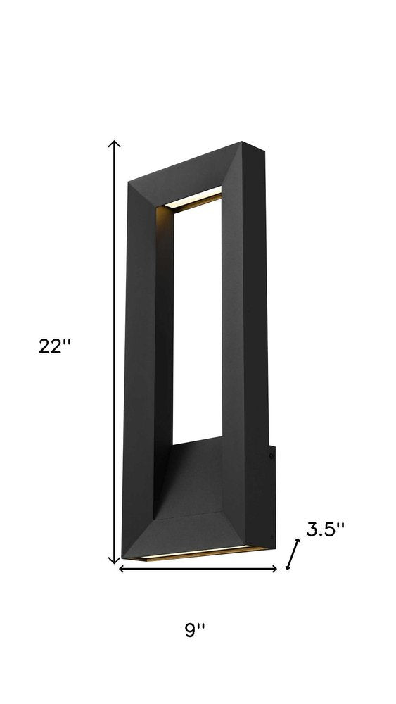 Black LED Dimmable Outdoor Hanging Light