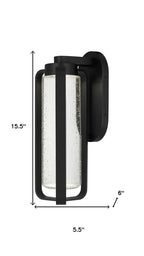 Black Seeded LED Dimmable Outdoor Hanging Light