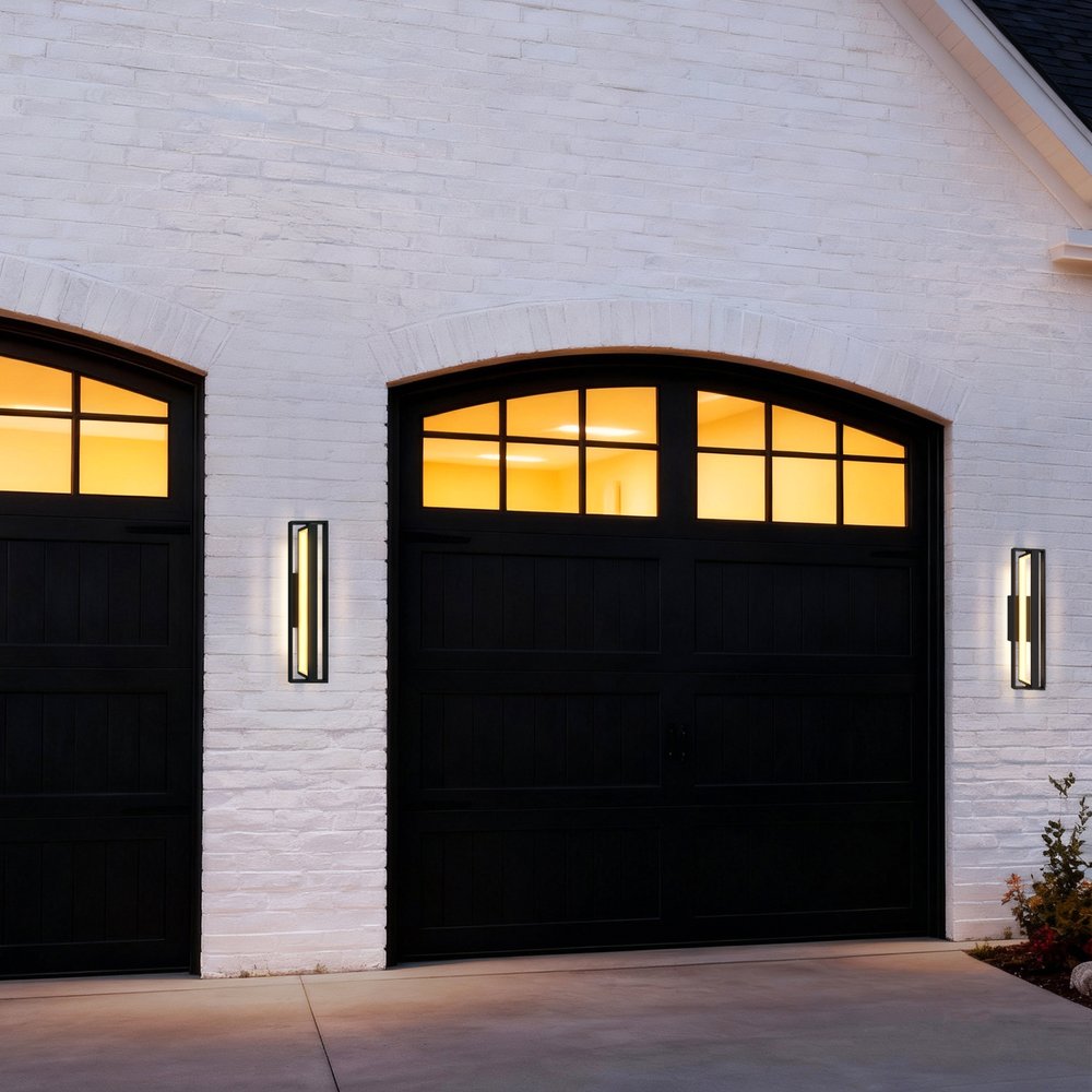 Black LED Dimmable Outdoor Hanging Light