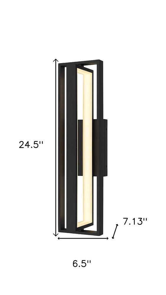 Black LED Dimmable Outdoor Hanging Light