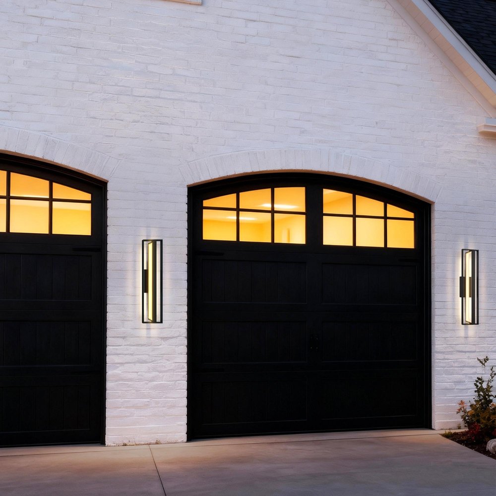 Black LED Dimmable Outdoor Hanging Light