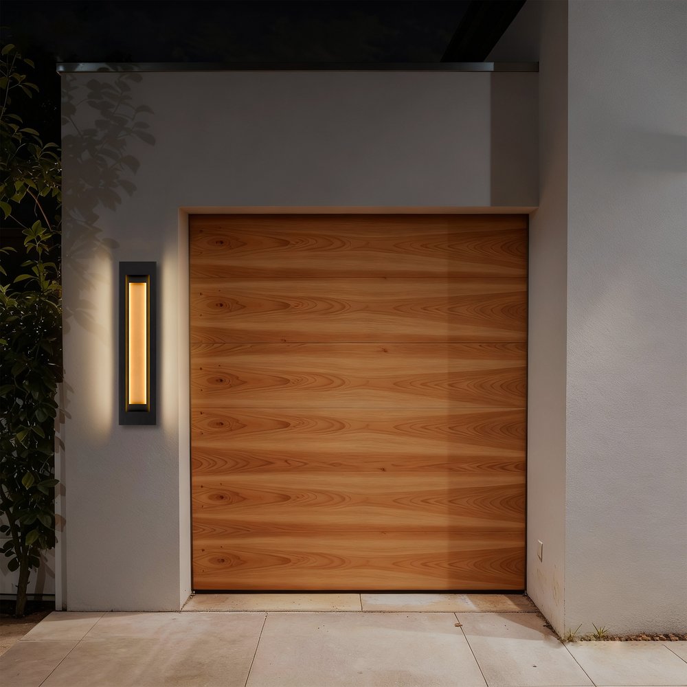 Black LED Dimmable Outdoor Hanging Light