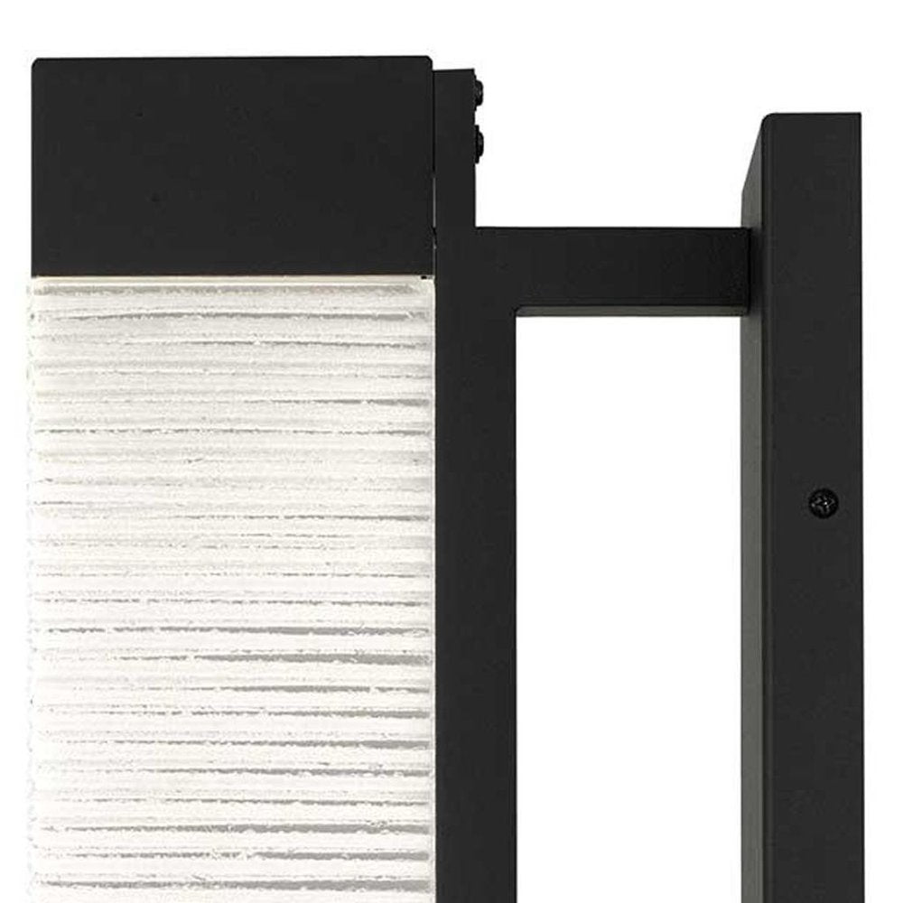 Black Crackled LED Dimmable Outdoor Hanging Light