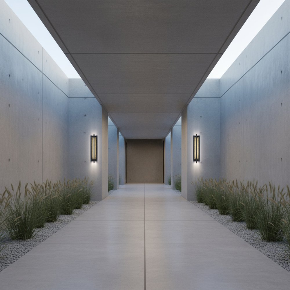 Black LED Dimmable Outdoor Hanging Light