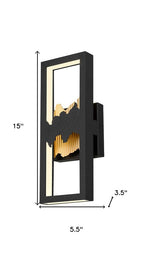 Black LED Dimmable Outdoor Hanging Light