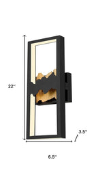 Black LED Dimmable Outdoor Hanging Light