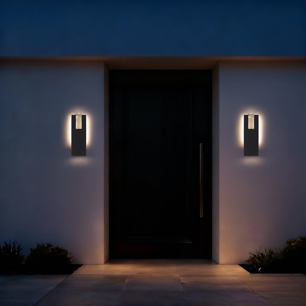 Black LED Dimmable Outdoor Hanging Light
