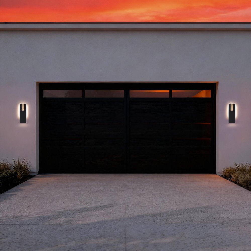Black LED Dimmable Outdoor Hanging Light