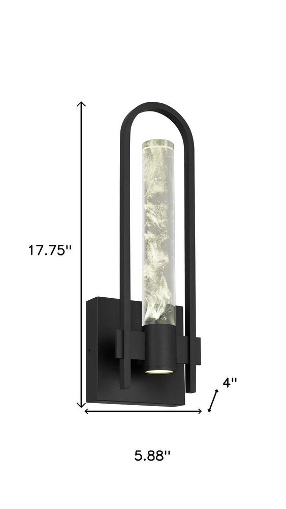 Black Transparent LED Dimmable Outdoor Hanging Light
