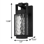 Black Hammered LED Dimmable Outdoor Hanging Light