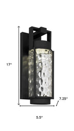 Black Hammered LED Dimmable Outdoor Hanging Light