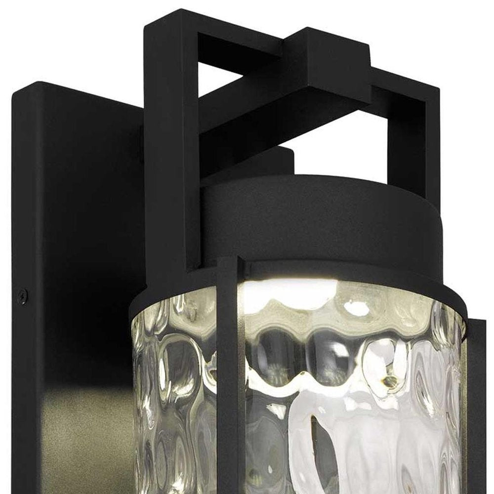 Black Hammered LED Dimmable Outdoor Hanging Light