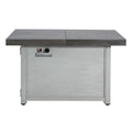 50000 BTU 45" Gray Aluminum Propane Rectangular Fire Pit With Cover