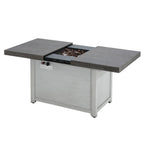 50000 BTU 45" Gray Aluminum Propane Rectangular Fire Pit With Cover