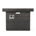 40000 BTU 32" Gray Steel Propane Rectangular Fire Pit With Cover