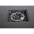 50000 BTU 30" Black Steel Propane Square Fire Pit With Cover