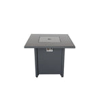 50000 BTU 30" Black Steel Propane Square Fire Pit With Cover
