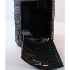 32000 BTU 26" Gray Magnesium Oxide Propane Round Fire Pit With Cover