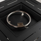 50000 BTU 28" Black Steel Propane Square Fire Pit Table With Cover