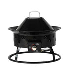 50000 BTU 19" Black Steel Propane Portable Tabletop Round Fire Pit