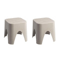 15" Plastic Outdoor Footstool Ottoman