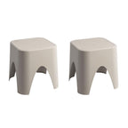 15" Plastic Outdoor Footstool Ottoman